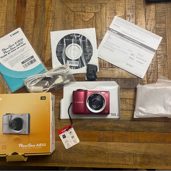 Canon PowerShot A810 Digital Camera - Red Open Box - Picture 2 of 10